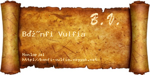 Bánfi Vulfia névjegykártya